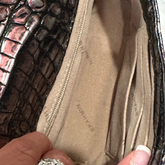 Brahmin Rich Purple Crocodile Crossbody Bag - Picture 4 of 7